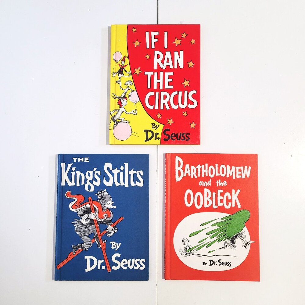 Dr Seuss Vintage Matte Hardcover Books Lot 3